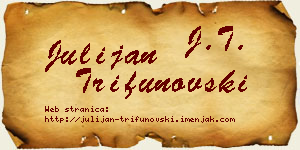 Julijan Trifunovski vizit kartica